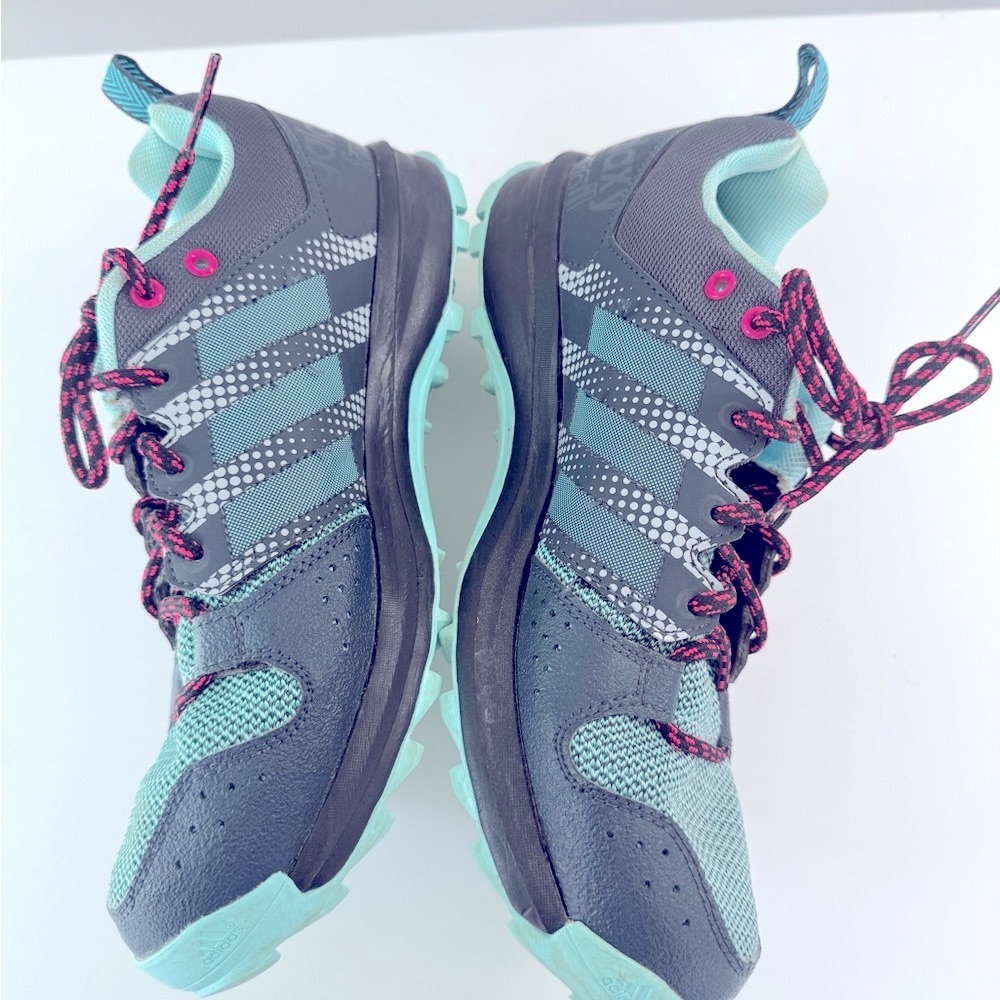 Adidas Galaxy Trail Women’s Running Shoes – Aqua & Charcoal Size 8 - Picture 3 of 9